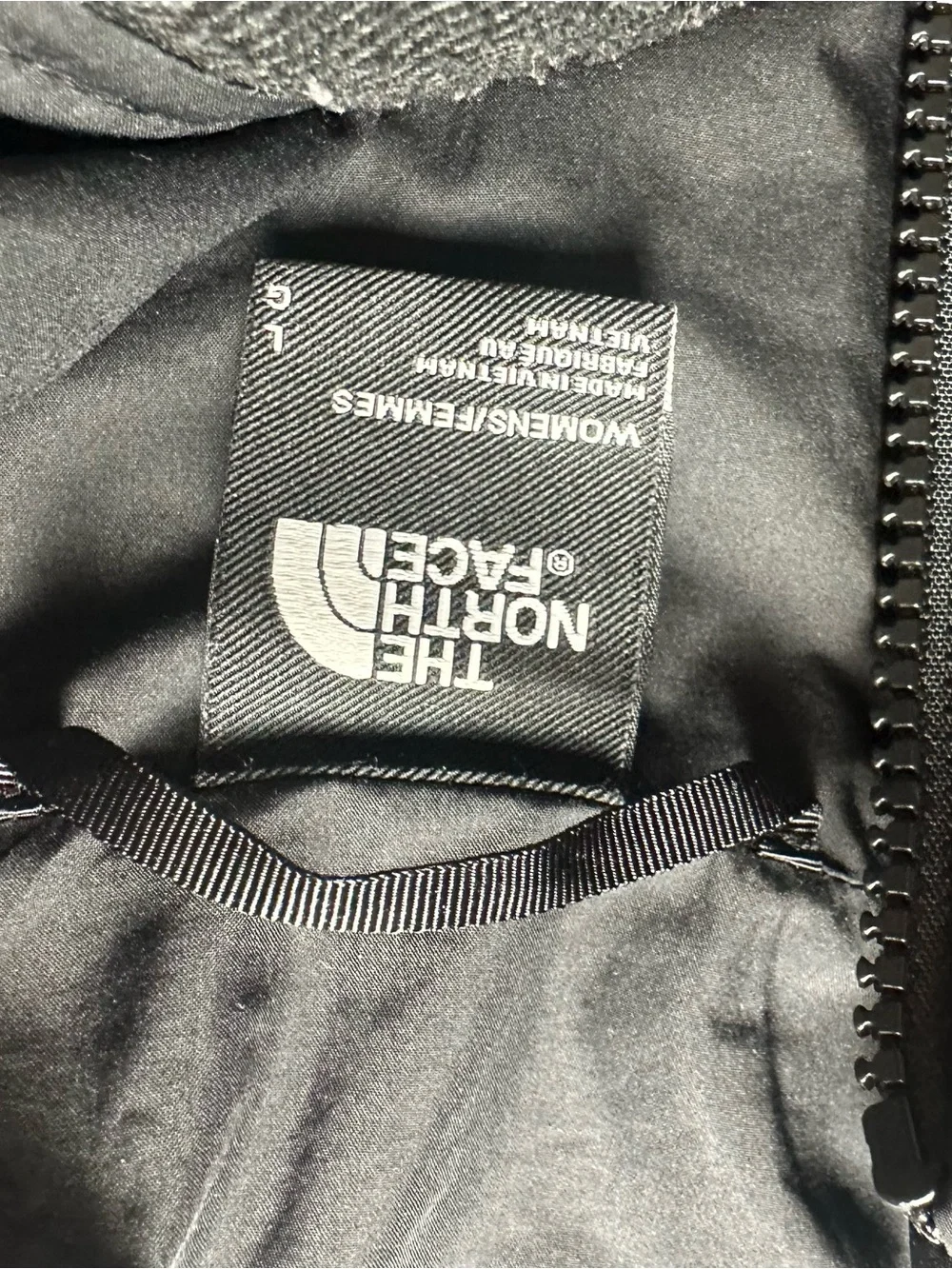 The North Face Black Quilted Puffer Jacket with Logo Patch